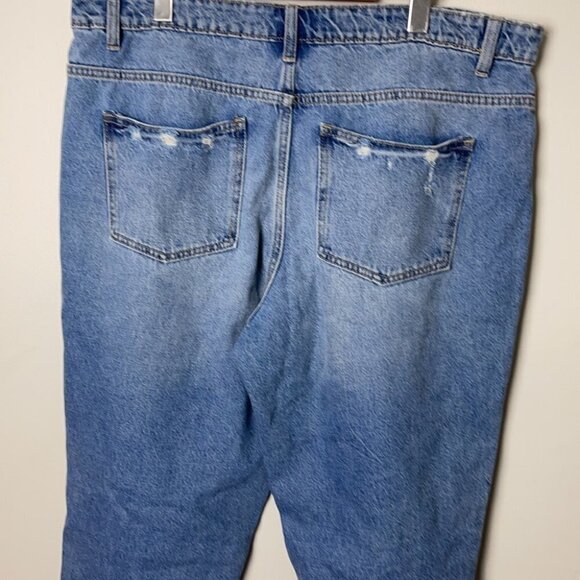 DenimCo distressed raw hem mom jeans size 14 - Picture 5 of 8